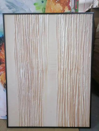 Minimalist 3D Abstract Oil Painting on Canvas