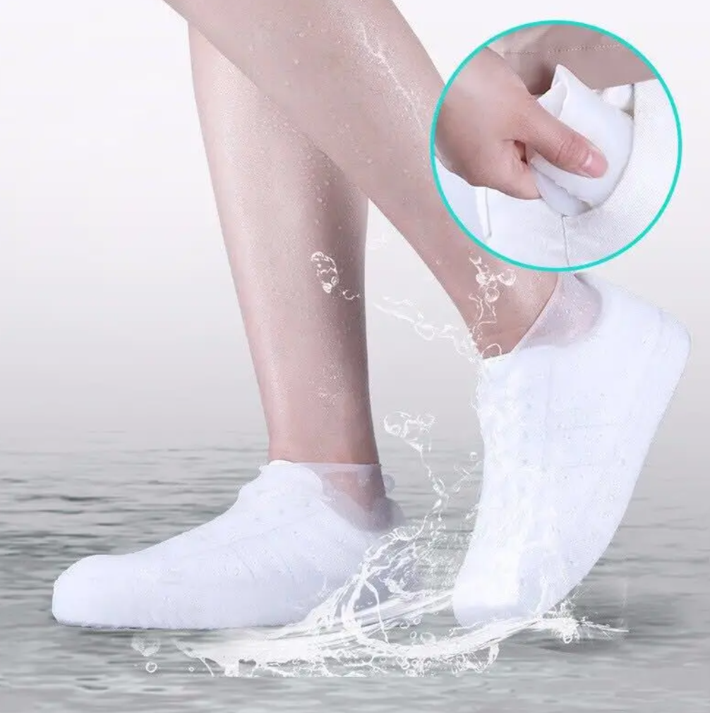 Reusable Latex Waterproof Rubber Shoe Covers - Non-Slip