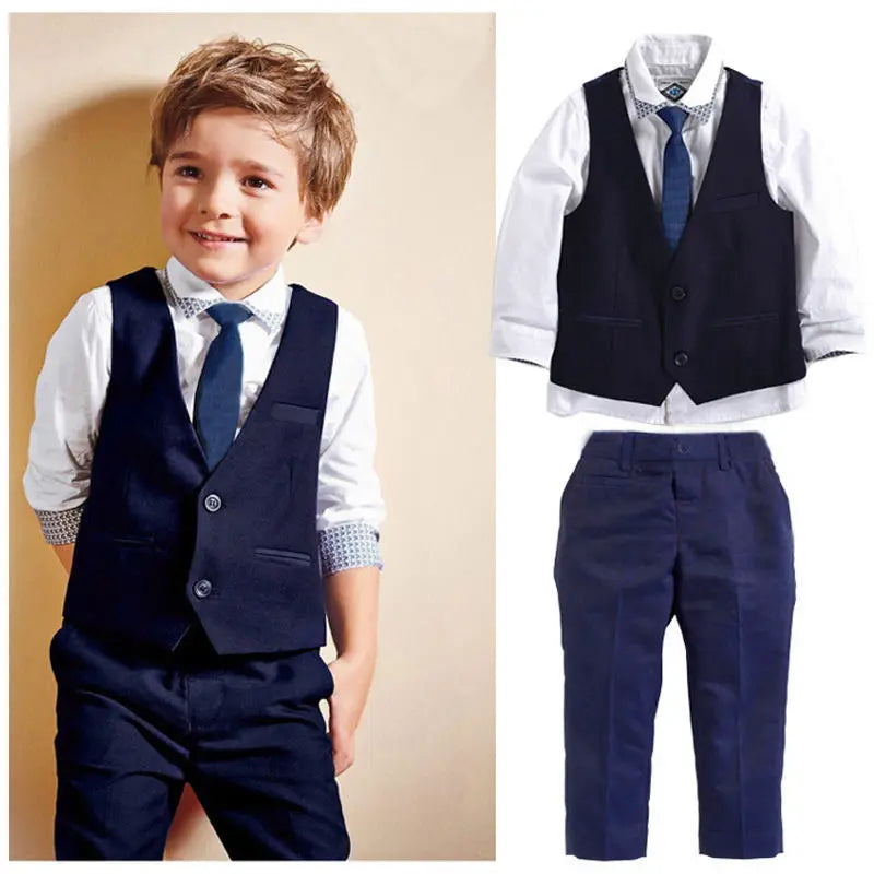 Boy's 3-Piece Formal Gentleman Suit Set