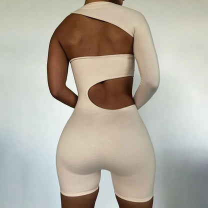 Women's Sexy Fitness One Shoulder Jumpsuit