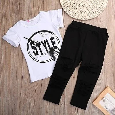 Girls' 2-Piece T-Shirt & Leggings Set