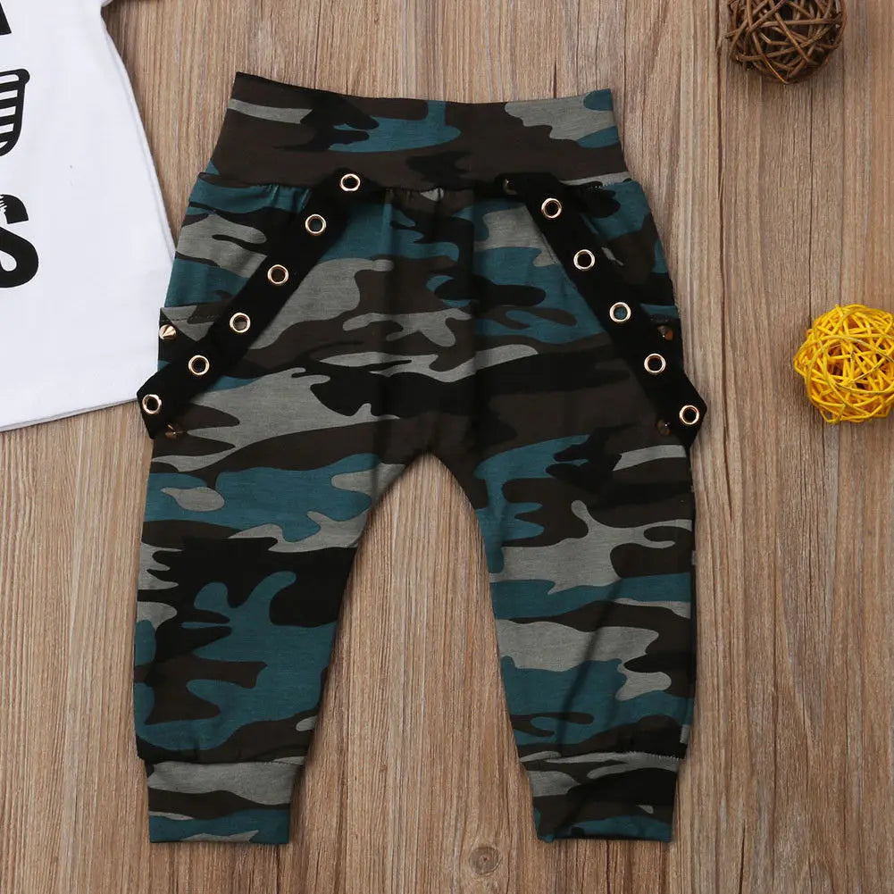 Boys' 2-Piece Printed T-Shirt Top & Pants Set - for Infants & Toddlers