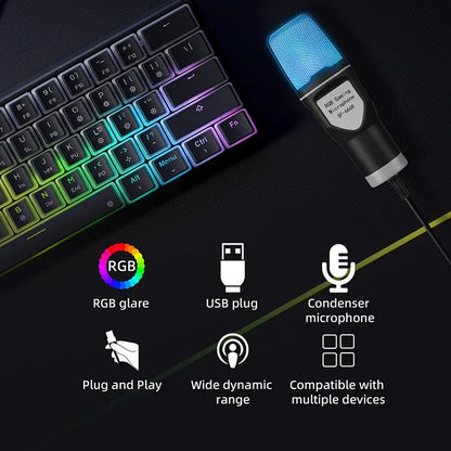 Wired Gaming Microphone for Podcast/Recording Studio/Streaming