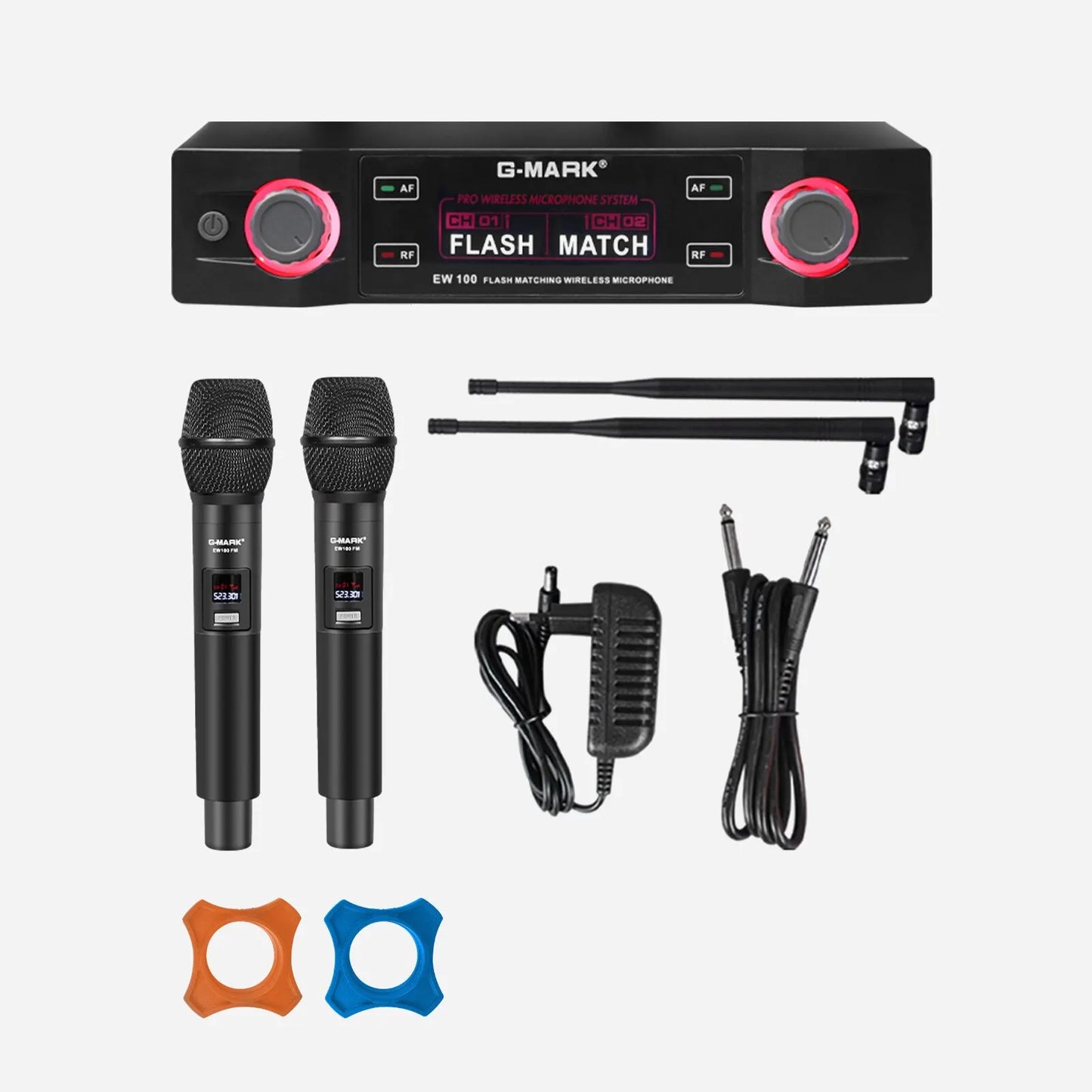 G-MARK EW100FIX Professional Wireless Karaoke Microphone Set