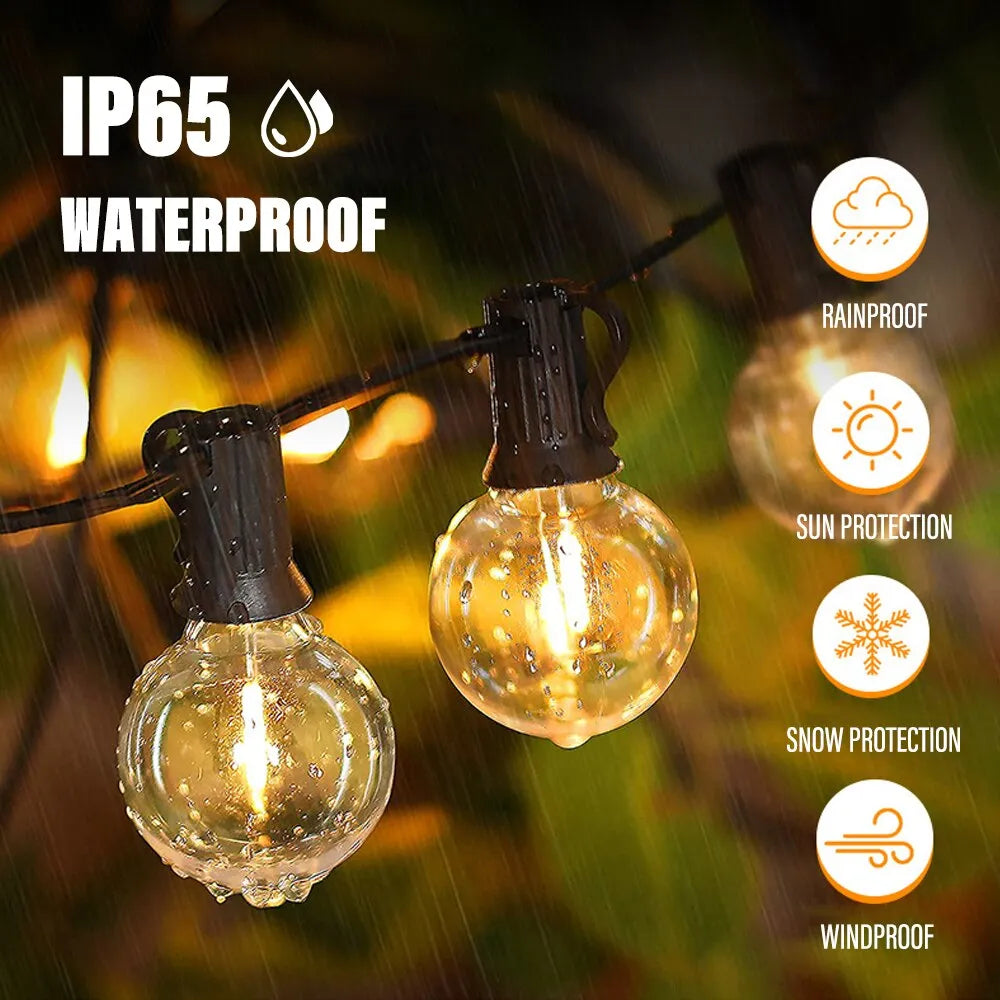 LED G40 Ball String Outdoor Lights