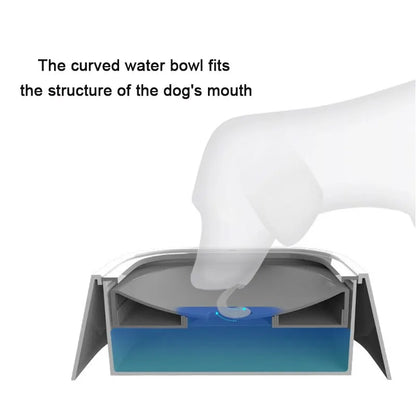 Floating 1.5L Pet Drinking Water Bowl - Anti-Overflow, Large Capacity