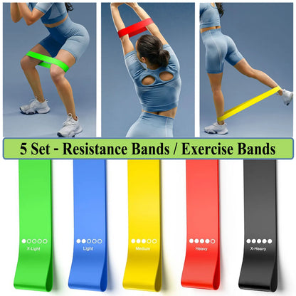 5 Levels Resistance Training Bands Set