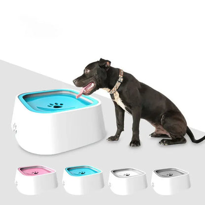 Floating 1.5L Pet Drinking Water Bowl - Anti-Overflow, Large Capacity