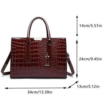 Women's Crocodile Print Handbag