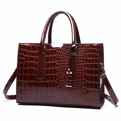 Women's Crocodile Print Handbag