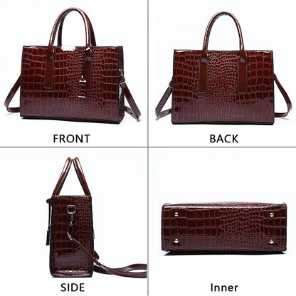 Women's Crocodile Print Handbag