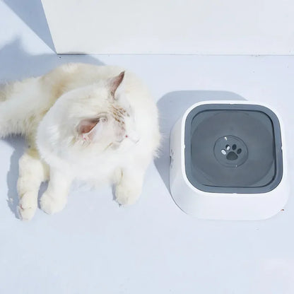 Floating 1.5L Pet Drinking Water Bowl - Anti-Overflow, Large Capacity