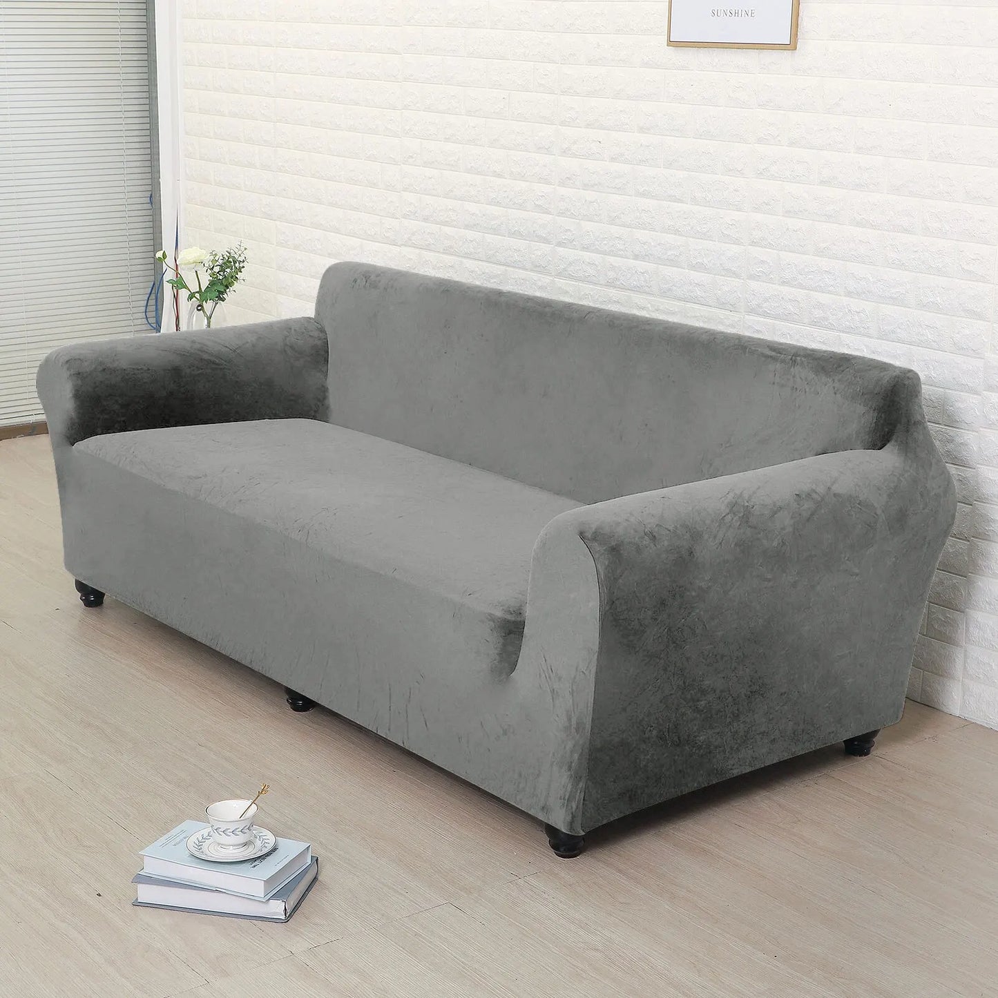 Velvet Elastic Sofa Cover for Living Room Couch