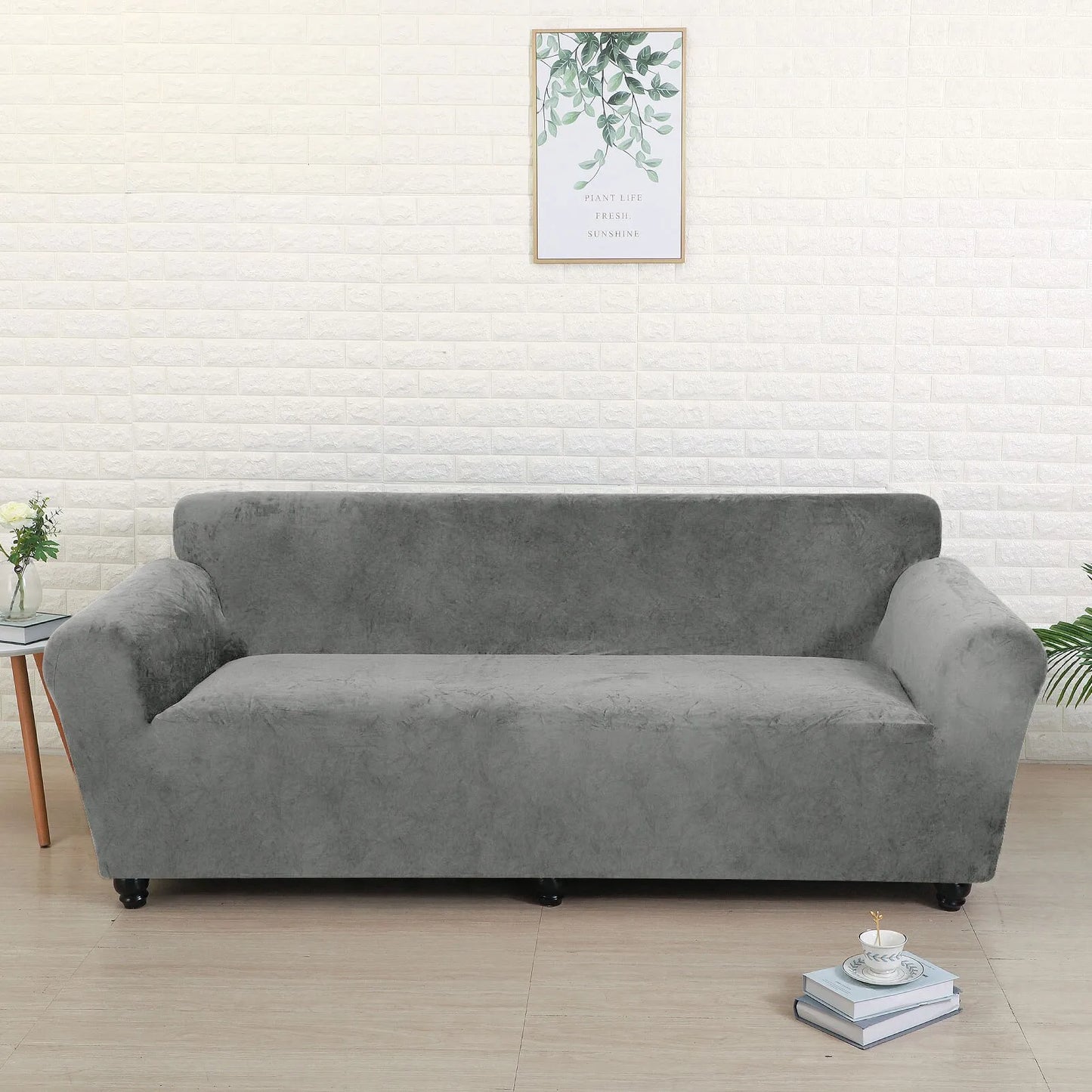 Velvet Elastic Sofa Cover for Living Room Couch