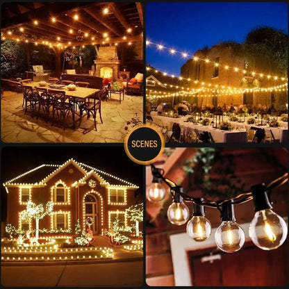 LED G40 Ball String Outdoor Lights