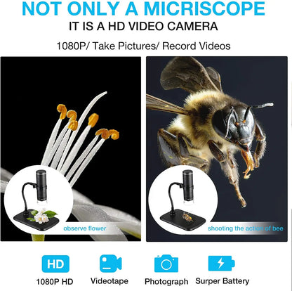 Wireless Portable Digital Microscope - 50X-1000X Magnification, For iPhone/Android/PC