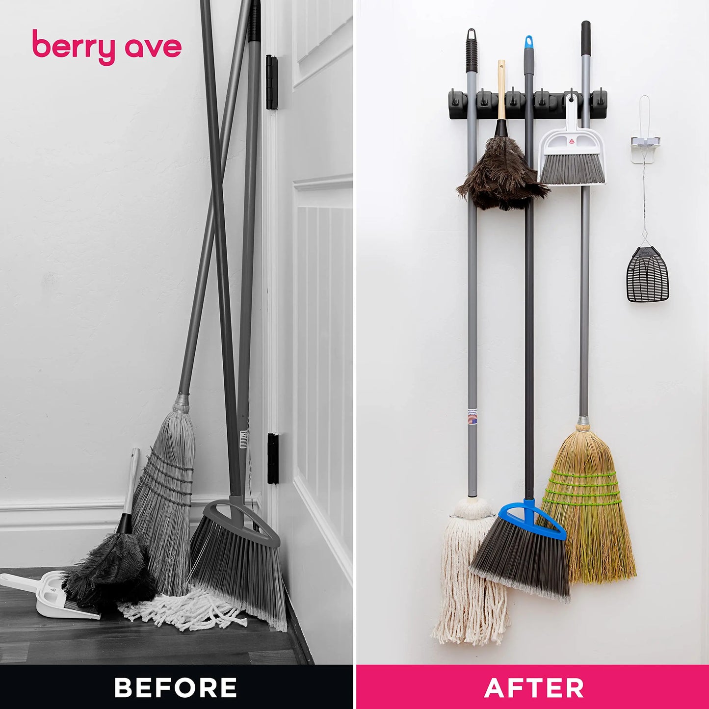 Wall Mounted Mop & Broom Holder