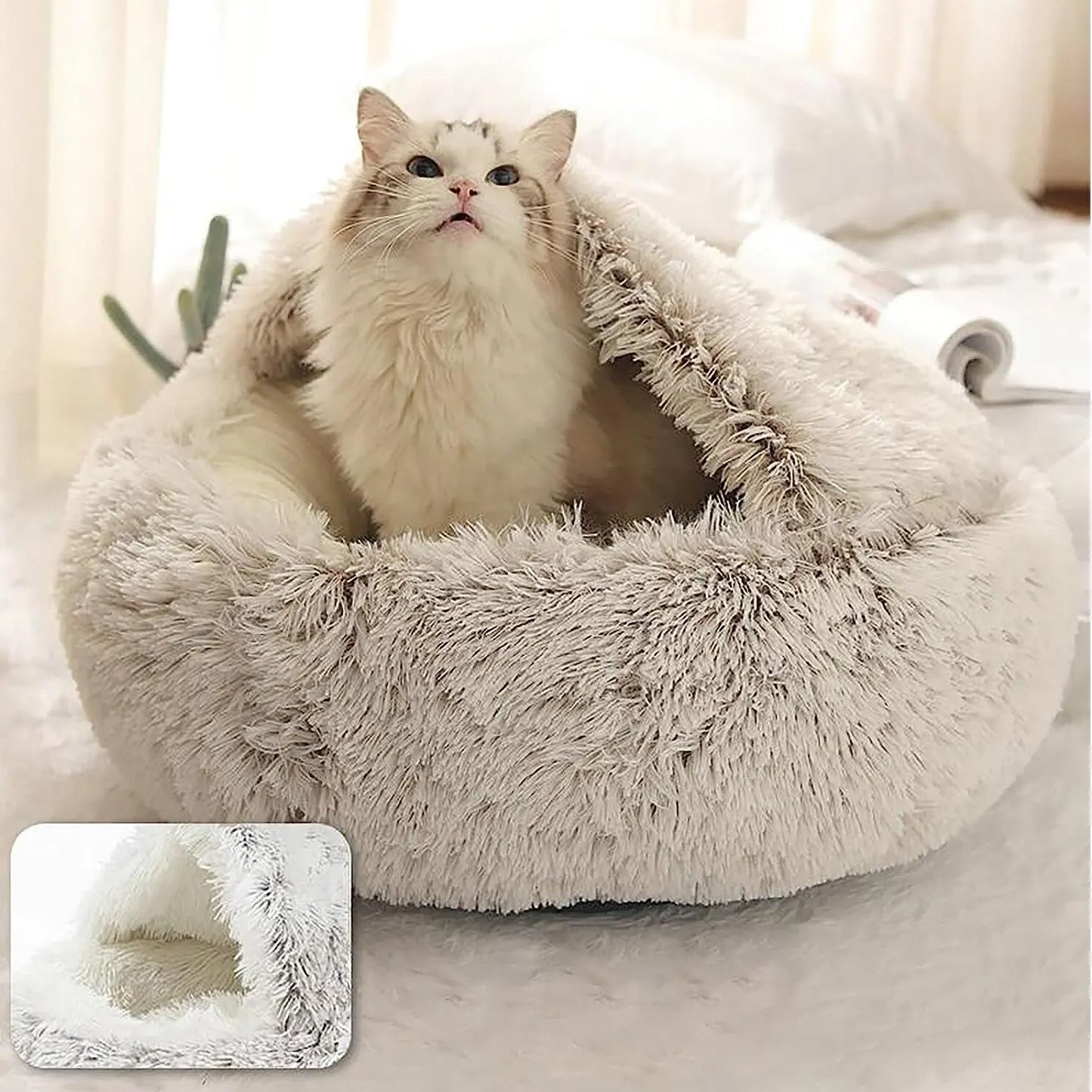 Nest Sleeping Bag Plush Round Pet Bed