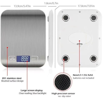 10KG Rechargeable Electronic Food Scale