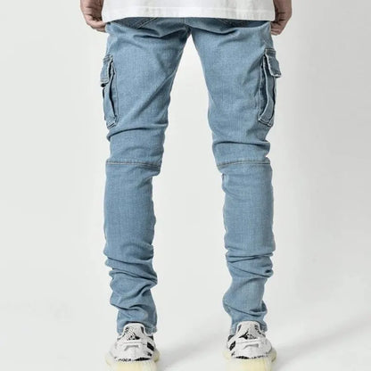 Men's Slim Fit Micro-Elastic Cargo Jeans