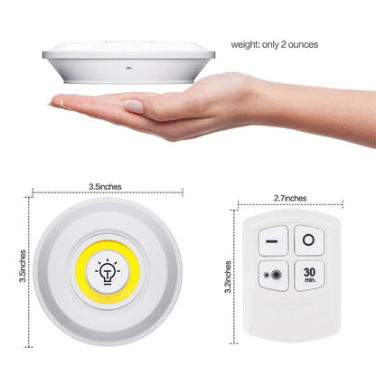 5 Dimmable LED 3W Lights & Remote Switch Set