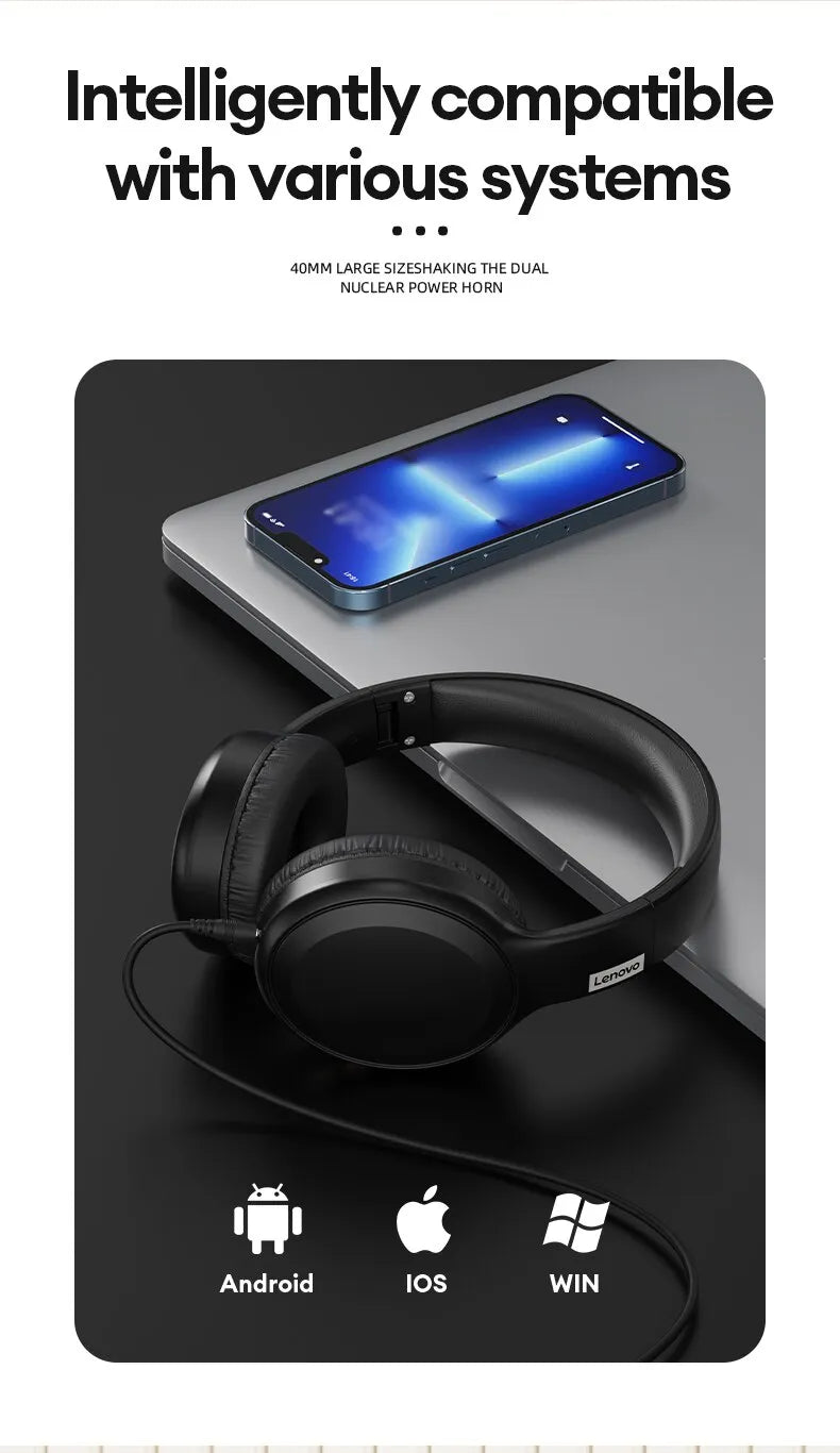 Lenovo TH30 Wireless Bluetooth 5.3 Headset