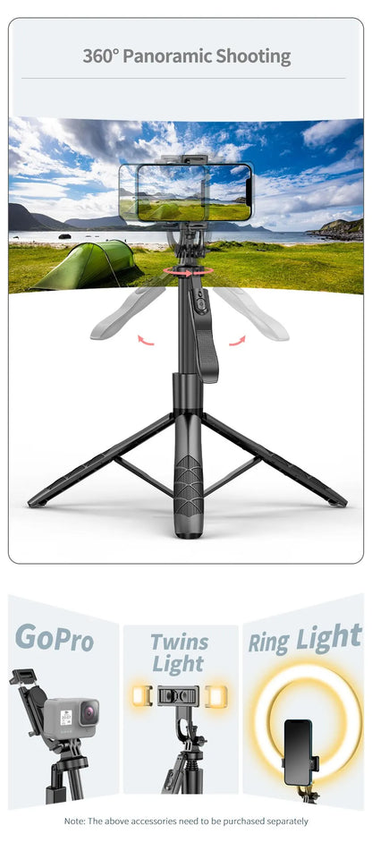 INRAM-L16 Foldable Wireless Selfie Stick & Tripod Stand